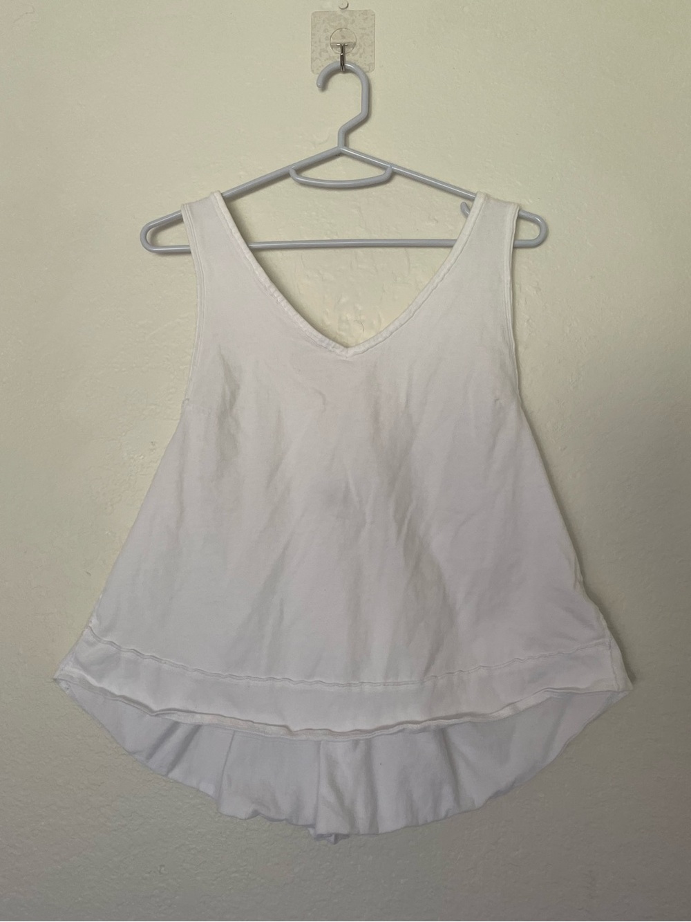 100% cotton flowy open back tank